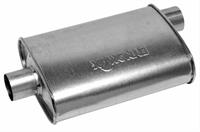 muffler, 2,75" in / 2,75" out, oval