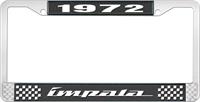 nummerplåtshållare, 1972 IMPALA svart/krom, med vit text