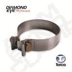 Exhaust Clamp, Band Clamp Style, Slip Joint, Stainless Steel, 4"