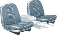 Light Silver Mink Front Bucket & Rear Bench Seat Upholstery