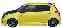 Chargespeed Sideskirts passend voor Suzuki Swift II 5-deurs 2005- 'HalfType' (FRP)