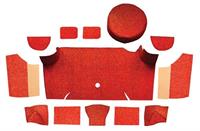 1967-68 Mustang Fastback Loop Trunk Carpet Set with Boards - Red