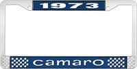 1973 CAMARO LICENSE PLATE FRAME STYLE 1 BLUE