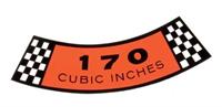 dekal "170 Cubic Inches"