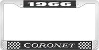 1966 CORONET LICENSE PLATE FRAME - BLACK