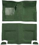 1965-68 Mustang Fastback Passenger Area Nylon Loop Floor Carpet without Fold Downs - Moss Green