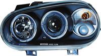 Set Koplampen passend voor Volkswagen Golf IV 1998-2003 - Zwart - incl. Angel-Eyes