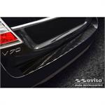 Zwart RVS Achterbumperprotector passend voor Volvo V70 Facelift 2013-2016 'Ribs'