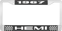 1967 HEMI LICENSE PLATE FRAME - BLACK
