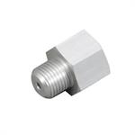 Fitting, Aluminum, Natural, Straight, 1/2 - 20 in. Male Thread to 3/8 - 24 in. Female Inverted Flare