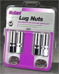 Lug Nuts, Shank with Washer, 7/16 in. x 20 RH, Open End, Chrome Plated Steel, Set of 4