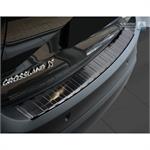 Zwart RVS Achterbumperprotector passend voor Opel Crossland 2017-2020 & FL 2020- 'Ribs'