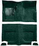 1965-68 Mustang Fastback Loop Floor Carpet without Fold Downs, with Mass Backing - Dark Green