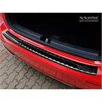 Zwart RVS Achterbumperprotector passend voor Mercedes A-Klasse W177 HB 2018- incl. AMG & EQ 'Ribs'