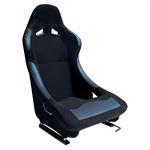 Sport seat 'BW' - Black - Non-reclinable back-rest - incl. slides
