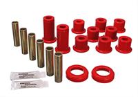 Bushings, Leaf Spring, Polyurethane, Rear, Red