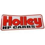 Decal, Vinyl, Adhesive Back, Red, White, Black, Holley HP Carbs Logo