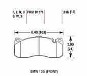 brake pads, rear, HP Plus