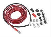 Battery Cables, Silicone, 1-Gauge, Red and Black, Side/Top Post, 36 in. Negative/240 in. Positive, Lengths,Kit