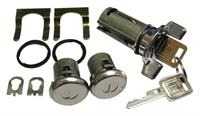 Ignition and Door Lock Cylinder Sets, Lock Cylinders, Replacement Keys, Chevrolet, Pontiac, Oldsmobile, Set
