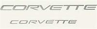 dekalsats "Corvette", fram och bak, silver metallic