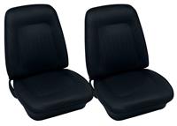 standard front bucket seat upholstery, black