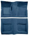 1965-68 Mustang Convertible Passenger Area Loop Floor Carpet with Mass Backing - Ford Blue