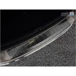 Zwart RVS Achterbumperprotector passend voor Volkswagen Passat 3C Variant 2011-2014 'Ribs'