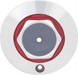 CENTER CAP W/ RED ACCENTS FOR R15 5-SPOKE ALUMINUM WHEEL