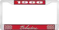 nummerplåtshållare 1966 belvedere - röd