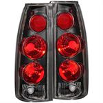 Taillight Assemblies, Euro-Style, Red/Clear Lens, Black Housing,