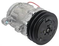 Sanden 706 Style "Peanut" A/C Compressor w/ 2-Groove V-Belt Clutch Pulley - Natural Finish - SD7B10