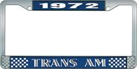 1972 TRANS AM LICENSE PLATE FRAME STYLE 1 BLUE