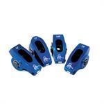 Rocker Arms, Race Series, Full Roller, 1.5 Ratio, Aluminum, Blue, 7/16 in. Stud, Chevy, Small Block, Set of 16