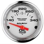 Oil Temperature, 2 1/16", 140-340 °F, Marine Chrome Ultra-Lite