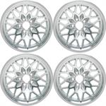 17" X 9" Cast Aluminum Snowflake Wheel Set With Silver accents