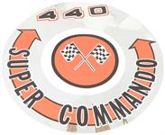 Air Cleaner Lid Decal "Super Commando 440", orange