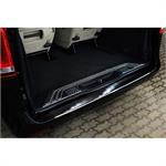 Zwart RVS Achterbumperprotector passend voor Mercedes Vito / V-Klasse 2014-2019 & Facelift 2019- 'Ribs'