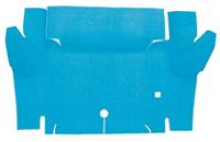 1965-66 Mustang Convertible Nylon Loop Carpet Trunk Mat - Light Blue