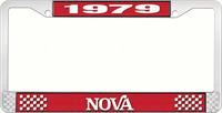 nummerplåtshållare, 1979 NOVA STYLE 2 röd