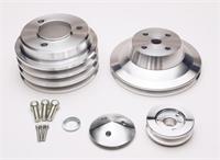 Pulley Kit, Billet aluminum, V-belt