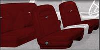 Full seat cover Set Buckets & Bench, Red