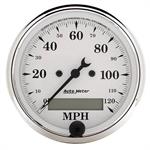 Speedometer 80mm 0-120mph Old Tyme White Electronic