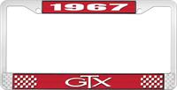 1967 GTX LICENSE PLATE FRAME - RED