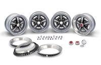 15" X 7" Rally II Wheel Kit With Red Center Caps