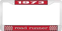 1973 ROAD RUNNER LICENSE PLATE FRAME - RED