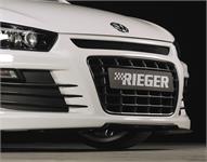 Rieger Grill   Carbon-Look  for front bumper, ABS plastic, glossy black Scirocco type 13: 08.08- | 2-dr.