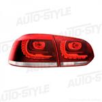 Set R-Look LED Achterlichten passend voor Volkswagen Golf VI 2008-2012 excl. Variant - Rood/Helder