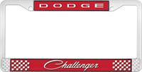 DODGE CHALLENGER LICENSE PLATE FRAME - RED