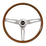 Steering Wheel, Classic Style, Stainless Steel/Natural